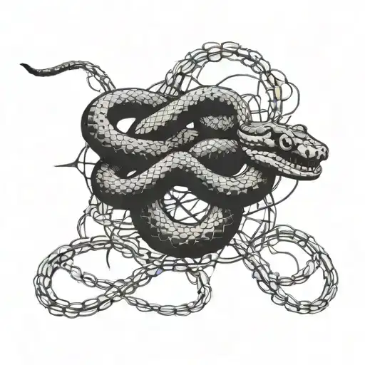 Snake And Barb Wire