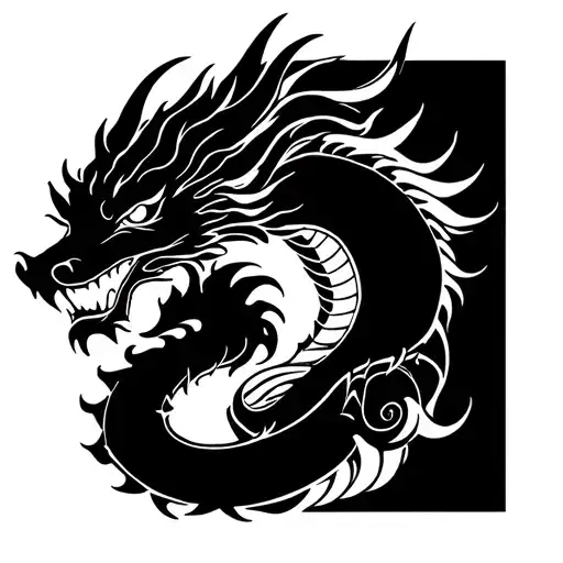 Chinese Dragon And Greek Mythologie
