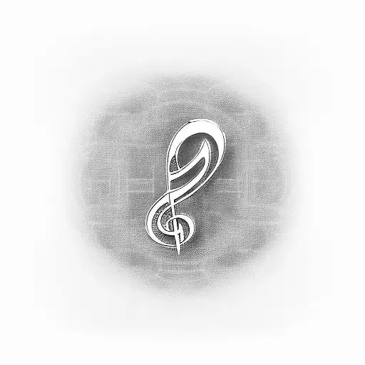 A Tattoo Of A Music Note Made Out Of Kitchen Utensils