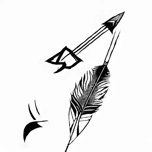 An Arrow With Feathers