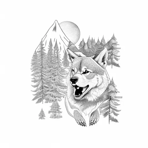 Forest Nature With Multiple Animals