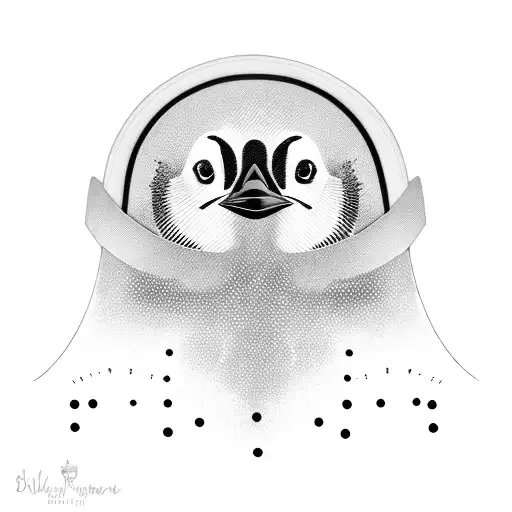 Baby Penguin With Army Helmet