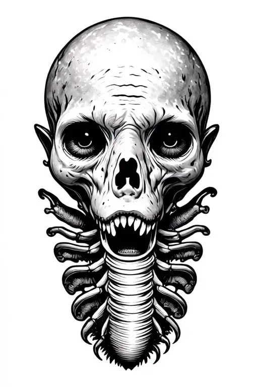 Maggot With Baby Head