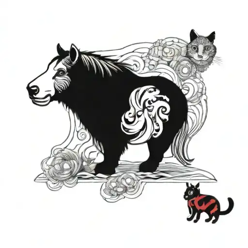 A Icebear A Horse A Cat And A Ladybug