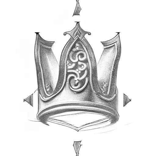 Letter M With A Tilted Crown