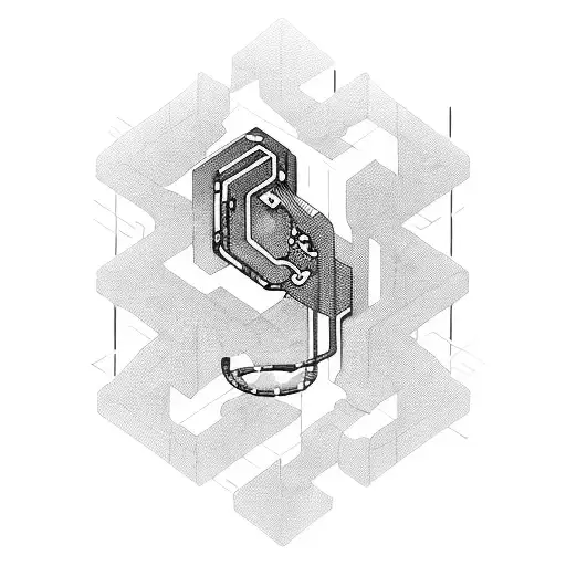 Geometry Cyberpunk Mechanical Snake