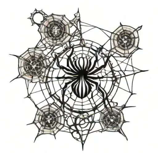 A Spider Spinning A Web With Dollar Signs As The Center