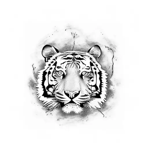 Tiger In Forest On Forearm