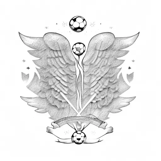 Soccer Angel Wings