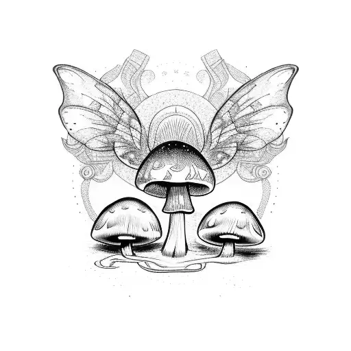 Mushroom With Fairy Wings