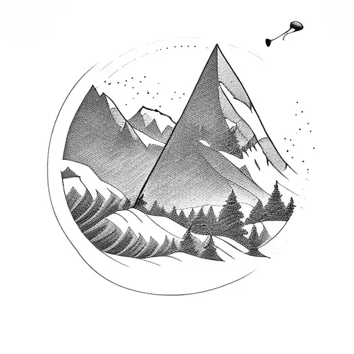 A Golfer Teeing Off With A Stunning Mountain Backdrop