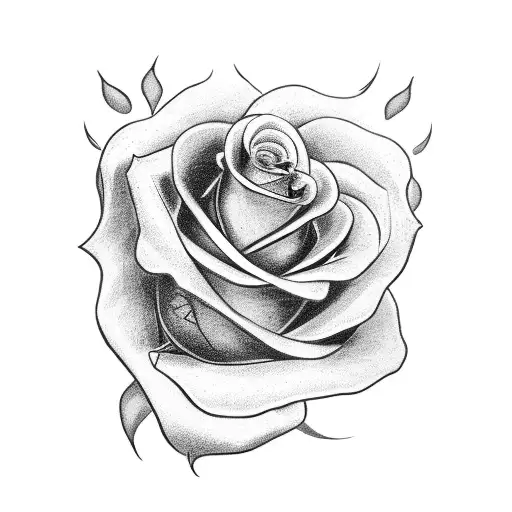 Work Is All I Know As A Banner Around A Rose