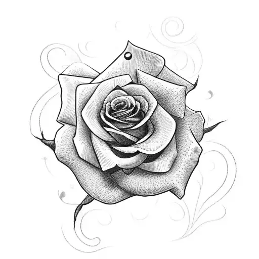 Thorned Rose On Treble Clef
