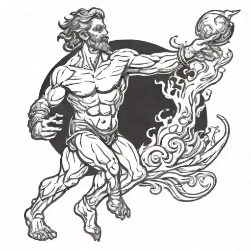 Prometheus Stealing Fire From The Gods