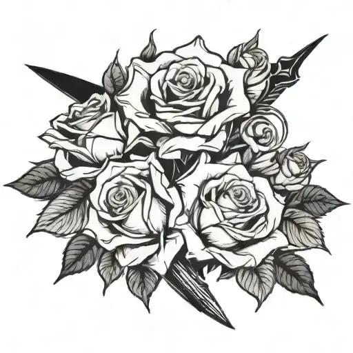 Knife And Rose Intertwined