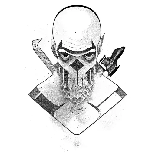 A Man Fighting Off 3 Dark Figueres With A Weapon Representing Knowlage