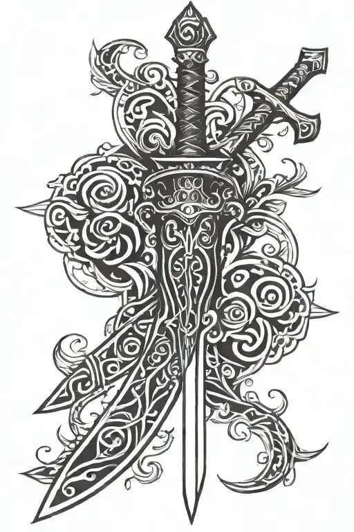 Tribal Sword Wrapped