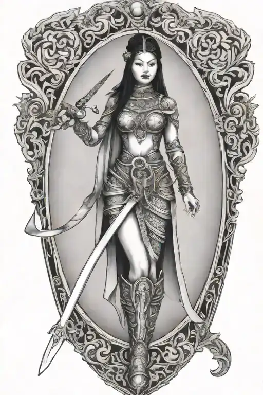 Thai Maiden Sword And Shield