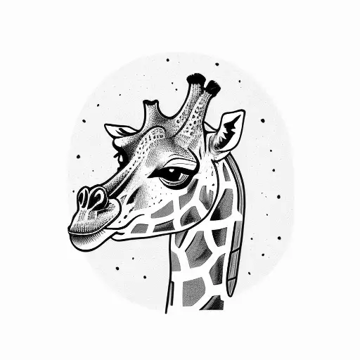 Giraffe Wearing Astronaut Helmet