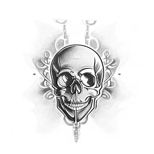 Smiling Skull Gothic Chain