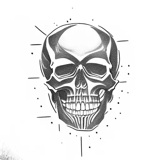 Smiling Skull Gothic Chain Evil