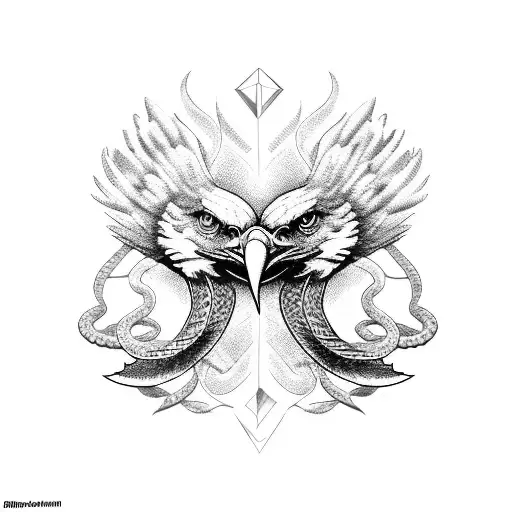 Eagle With Snake