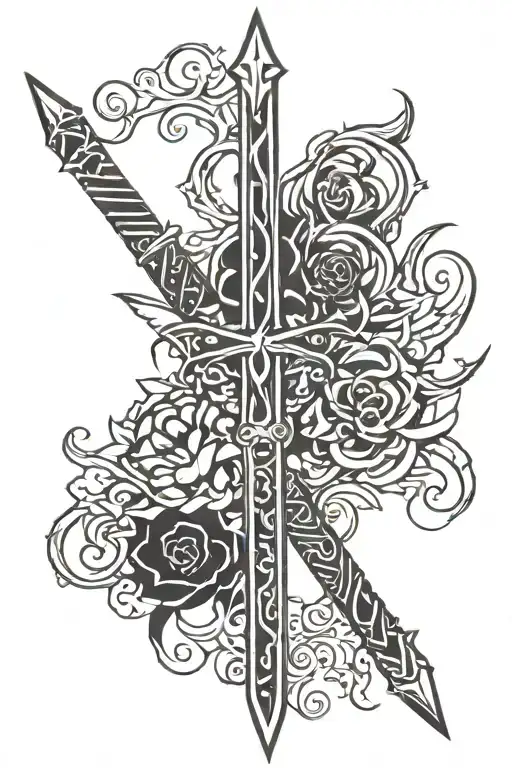 Tribal Sword Surrounded Stylus Femme