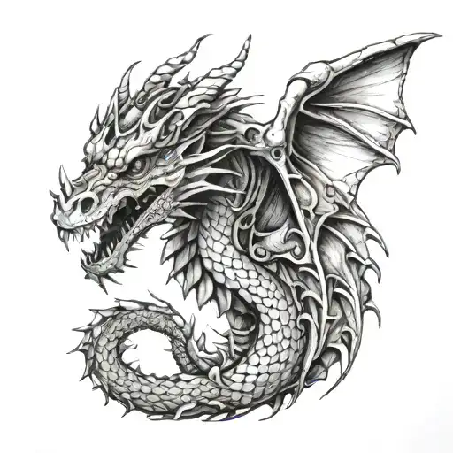 Small Dragon Wrapped In And Out Of Skin