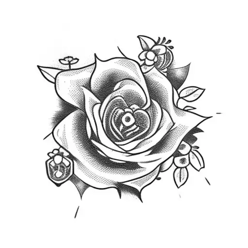 Feminine Dagger With Small Flowers