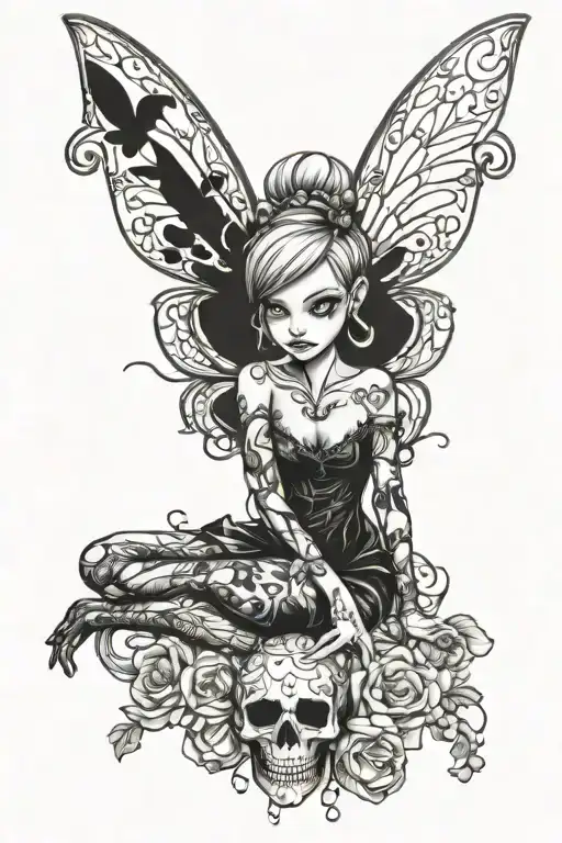Disney Tinkerbell Full Body Candyskull Makeup