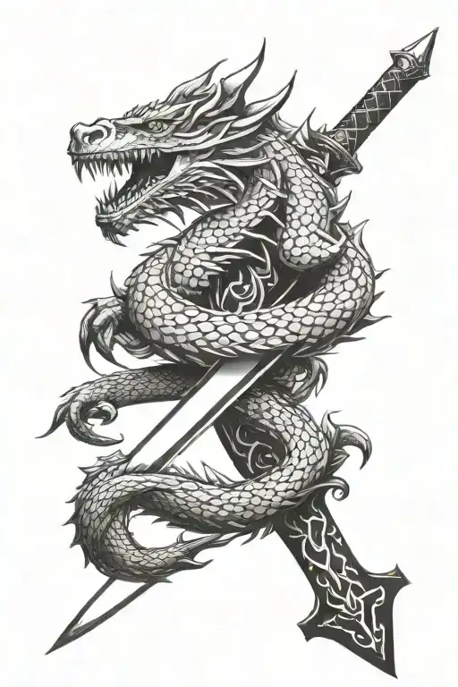 Sword With Dragon Handle
