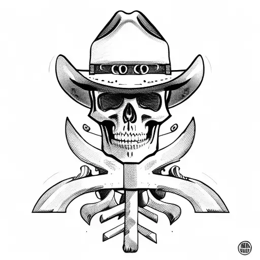 Christian Skeleton Cowboy With Cowboy Hat