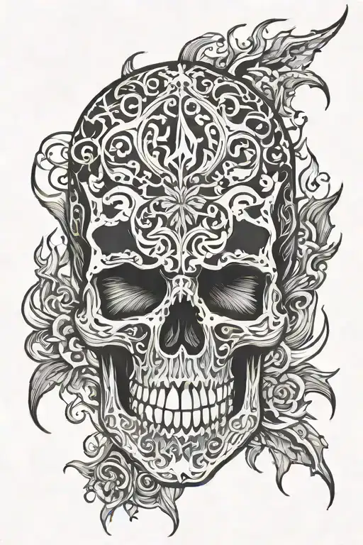 Flaming Skull