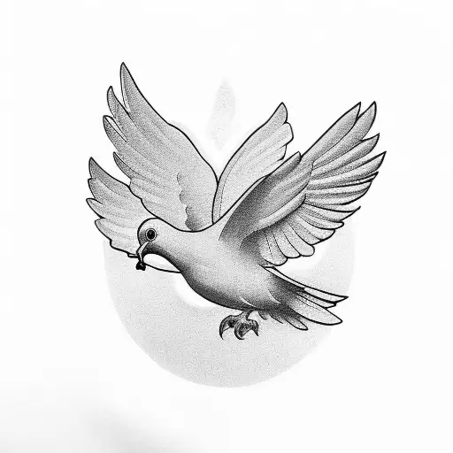 A Colourless Dove With Mcmxxxvii Underneath The Dove