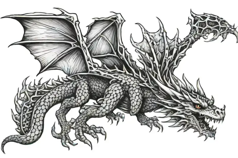 Small Dragon Wrapped In And Out Of Skin