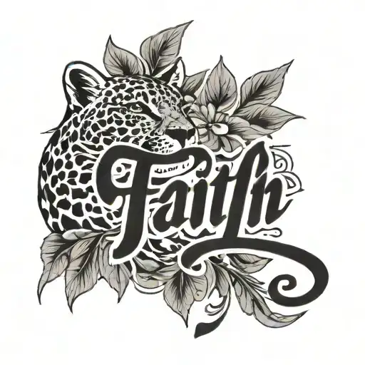 Faith Word With A Leopard Print Cardinal
