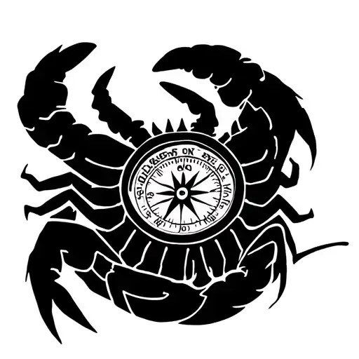 Scorpion With A Navigation Compass