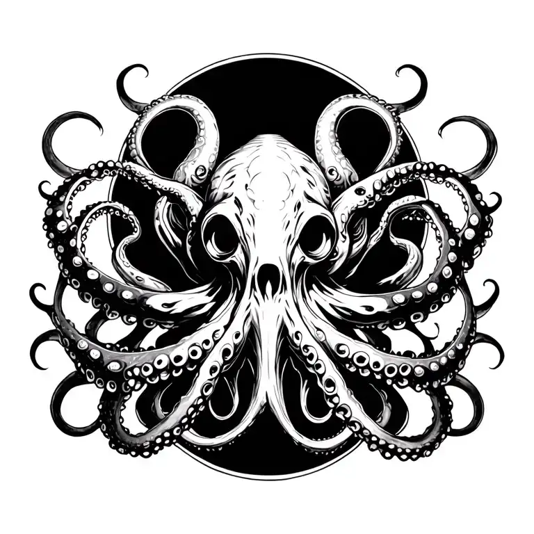 Space Octopus In Gothic Style