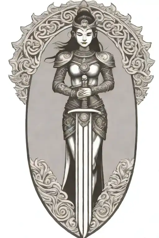 Thai Maiden Sword And Shield
