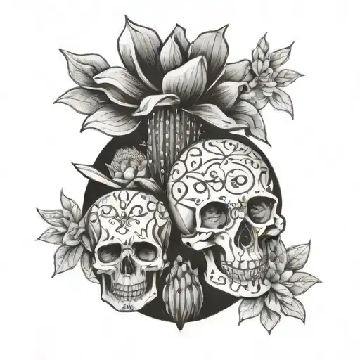 Memento Mori And Cactus