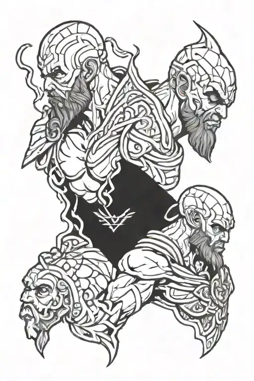 Zeuz And Kratos Lighting Background Black