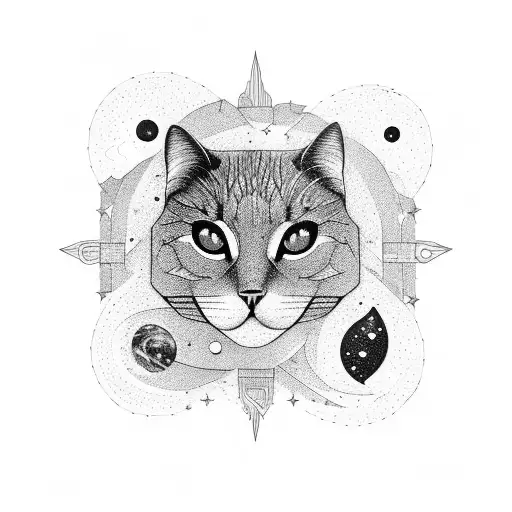 A Cosmic Galaxy Filled With Gatos Constellations