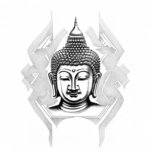 Buddha With Greek Culture Wear