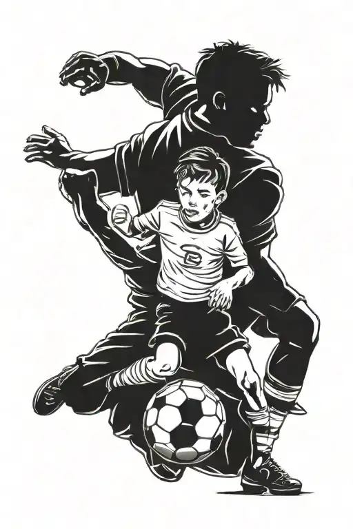 Dad Ad Son Football Player