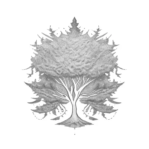 Tree With The Name Arthur In The Leaves