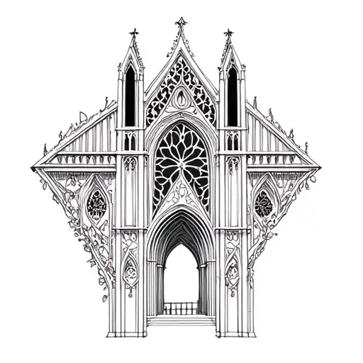 A Gothic Revival Double Layered Cathedral In American Traditional