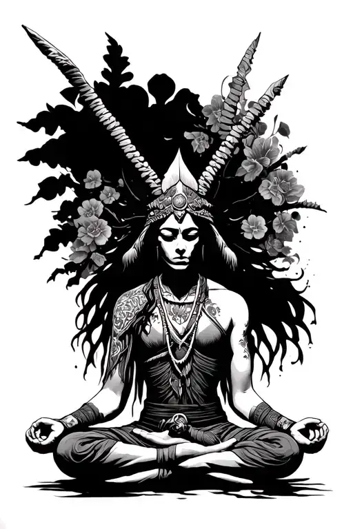 Lone Warrior Meditating