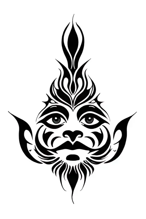 Happy Face Tattoo Tribal