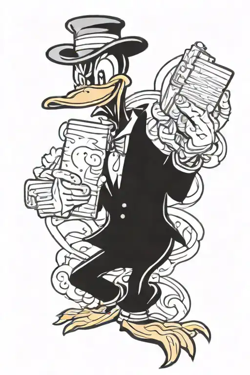 Gangster Daffy Duck Holding