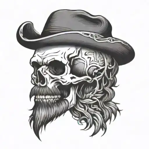 Skull With Beard